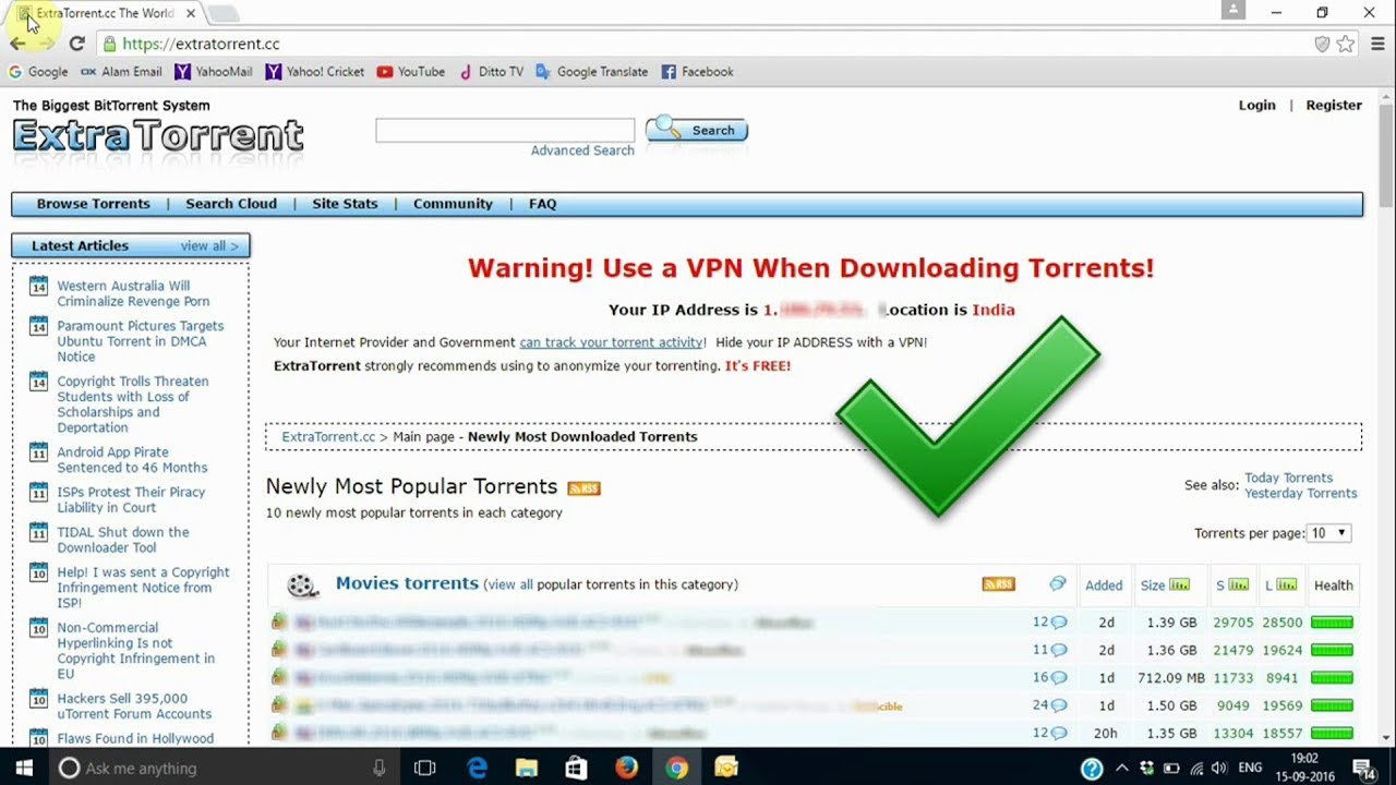 Extratorrent Proxy Alternative Torrent Sites List 2020 Unblocked