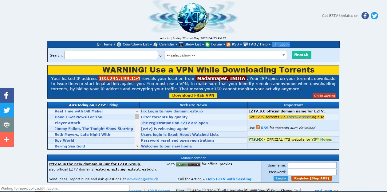 EZTV Proxy List and Best Working Alternatives EZTV Proxy and Unblocking