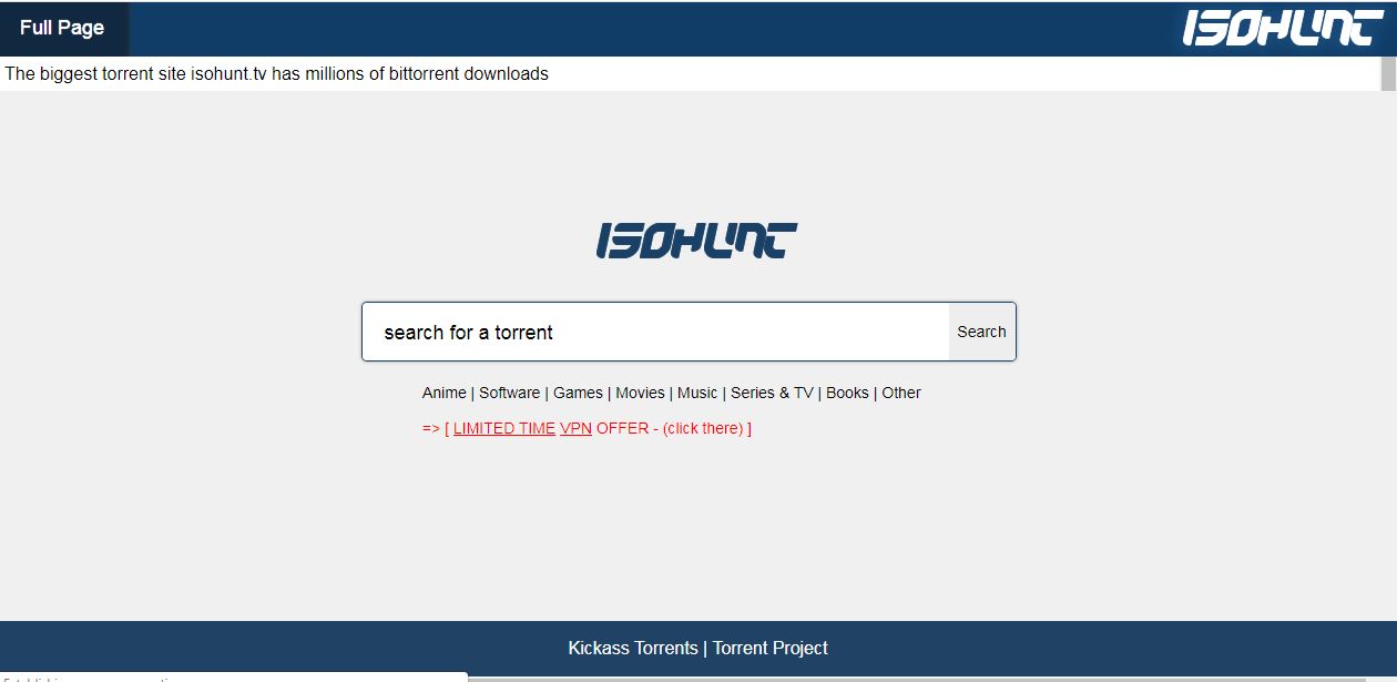 isoHunt Proxy Mirrors isoHunt unblocked alternative Torrent sites