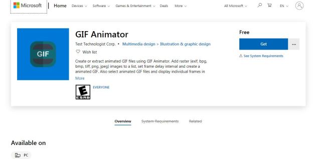 Microsoft GIF Animator