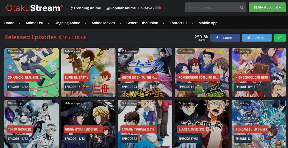 Top 10 Best Alternative Anime Sites if Otakustream is Down