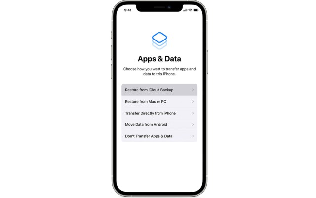 restore from icloud backup