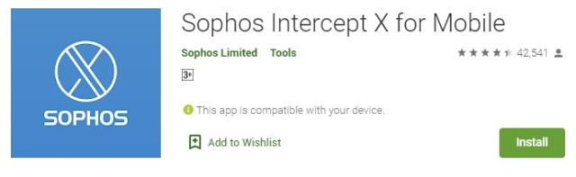 Sophos Intercept X for android Mobile