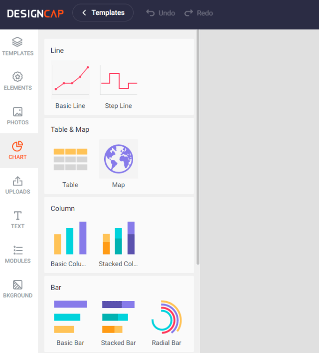 Designcap chart function